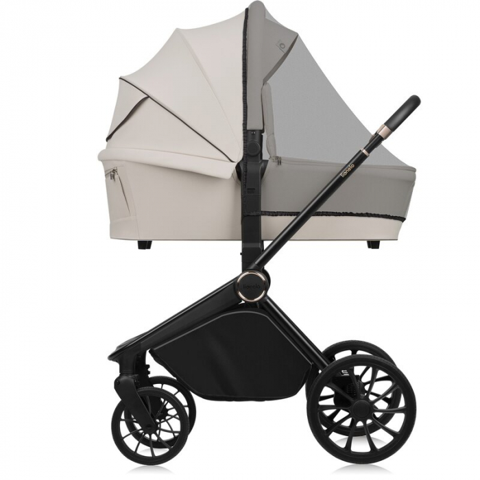 Carucior 3 in 1, Lionelo, Mika Plus, Cadru din aluminiu, Cu landou intarit si salteluta moale, Scoica auto, Reversibil, Cu sistem de ventilatie 3D, Maner ajustabil, Cu accesorii, Pana la 22 kg, EN1888 [16]