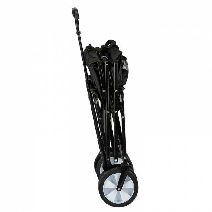 Carucior pliabil, FreeON, Pentru transportul diferitelor obiecte atat in casa, cat si in vacanta, Cu 2 buzunare, Maner reglabil 71-101 cm, Pana la 100 kg, 95x54x101 cm, Black [9]