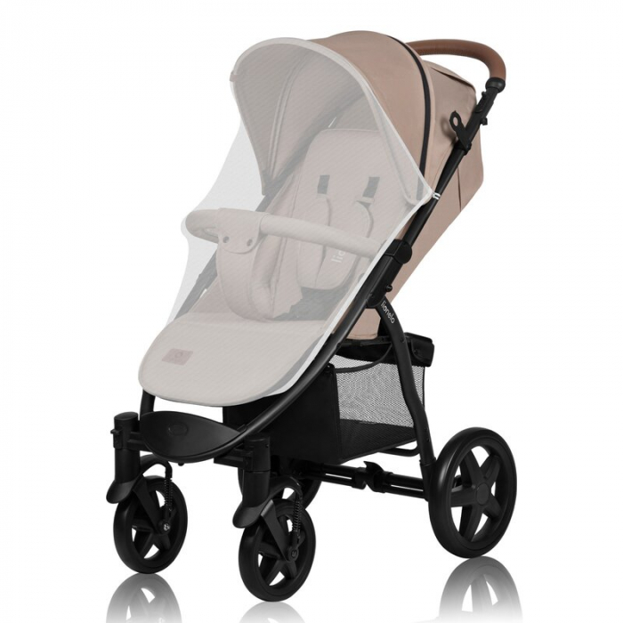 Carucior sport, Lionelo, Annet Plus, De la nastere, Cu accesorii si capotina XXL reglabila, 0 - 22 Kg, Conform cu standardele europene de securitate EN1888-1 si EN1888-2, Bej [7]
