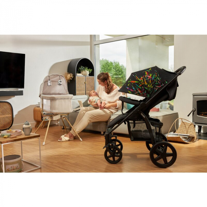Carucior sport, Lionelo, Annet Plus, De la nastere, Cu accesorii si capotina XXL reglabila, 0 - 22 Kg, Conform cu standardele europene de securitate EN1888-1 si EN1888-2, Bej [55]