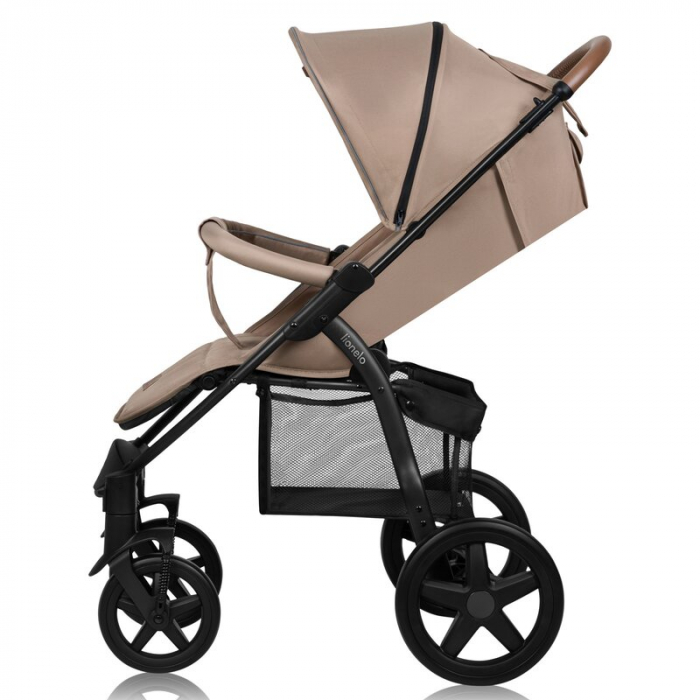 Carucior sport, Lionelo, Annet Plus, De la nastere, Cu accesorii si capotina XXL reglabila, 0 - 22 Kg, Conform cu standardele europene de securitate EN1888-1 si EN1888-2, Bej [8]