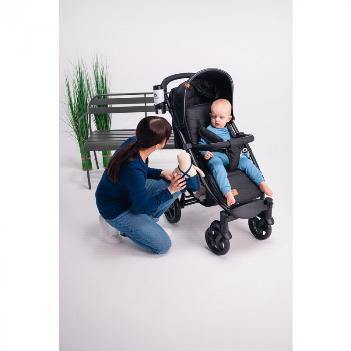 Carucior sport, Lionelo, Annet Plus, De la nastere, Cu accesorii si capotina XXL reglabila, 0 - 22 Kg, Conform cu standardele europene de securitate EN1888-1 si EN1888-2, Bej [20]