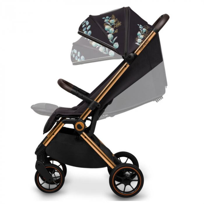 Carucior sport, Lionelo, Cloe, Golden Moments, Editie limitata, Cu accesorii, Cadru din aluminiu, Pana la 22 kg, Usor, Pliere compacta pentru avion, cu o singura mana, Ideal pentru toate tipurile de s [15]