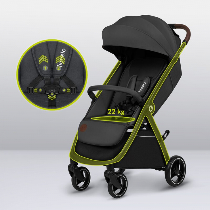 Carucior sport, Lionelo, Ingrid, Capotina impermeabila cu filtru UPF50+, Pana la 22 Kg, Spatar reglabil in 3 pozitii, Include suport pahar si plasa de tantari, Sistem pentru pliere automata, 6 luni+,  [26]