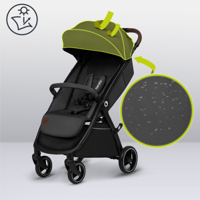 Carucior sport, Lionelo, Ingrid, Capotina impermeabila cu filtru UPF50+, Pana la 22 Kg, Spatar reglabil in 3 pozitii, Include suport pahar si plasa de tantari, Sistem pentru pliere automata, 6 luni+,  [23]
