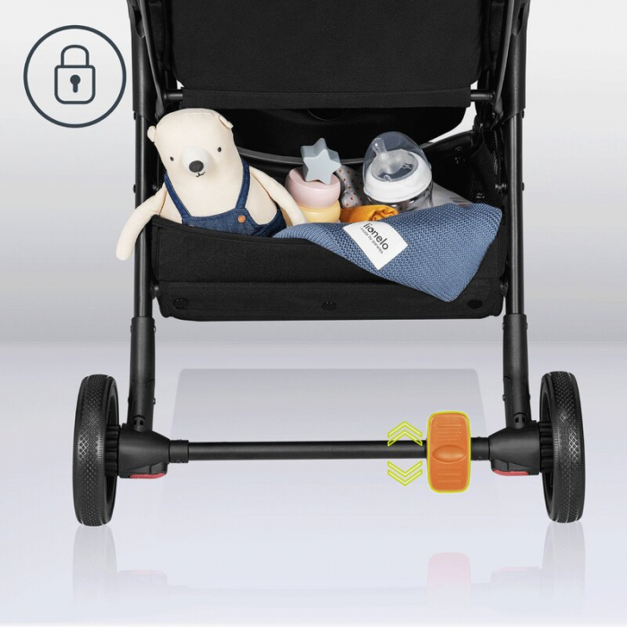 Carucior sport, Lionelo, Julie One, Editie limitata Golden Moments, De la nastere, Greutate redusa, Cu accesorii, Cadru din aluminiu, 0-22 kg, Conform cu standardele europene de securitate EN1888-1 si [22]