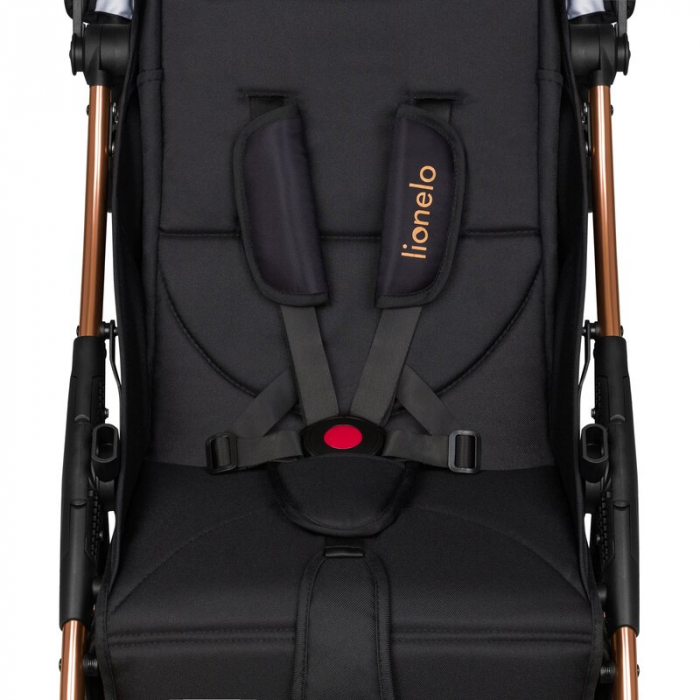 Carucior sport, Lionelo, Julie One, Editie limitata Golden Moments, De la nastere, Greutate redusa, Cu accesorii, Cadru din aluminiu, 0-22 kg, Conform cu standardele europene de securitate EN1888-1 si [12]