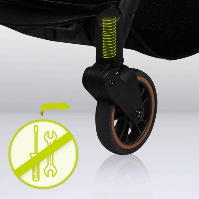 Carucior sport, Lionelo, Julie One, Editie limitata Golden Moments, De la nastere, Greutate redusa, Cu accesorii, Cadru din aluminiu, 0-22 kg, Conform cu standardele europene de securitate EN1888-1 si [21]