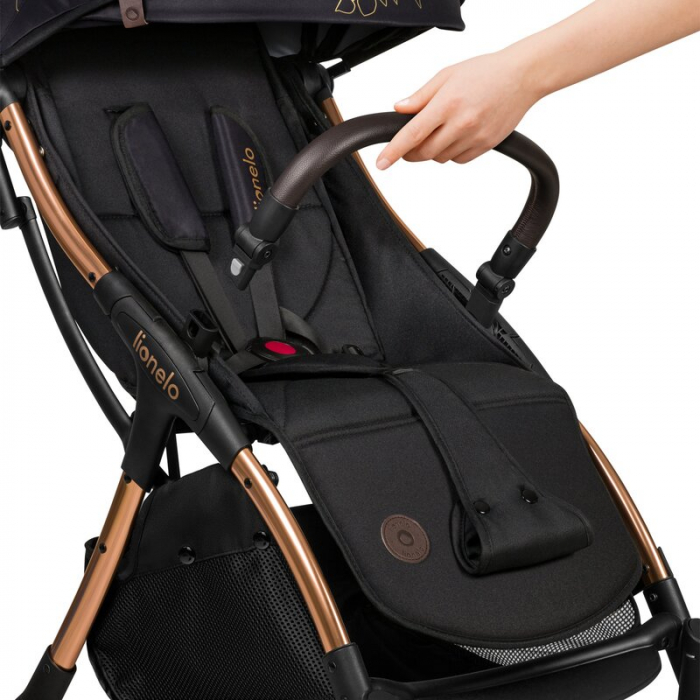 Carucior sport, Lionelo, Julie One, Editie limitata Golden Moments, De la nastere, Greutate redusa, Cu accesorii, Cadru din aluminiu, 0-22 kg, Conform cu standardele europene de securitate EN1888-1 si [14]