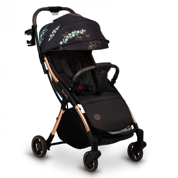 Carucior sport, Lionelo, Julie One, Editie limitata Golden Moments, De la nastere, Greutate redusa, Cu accesorii, Cadru din aluminiu, 0-22 kg, Conform cu standardele europene de securitate EN1888-1 si [2]