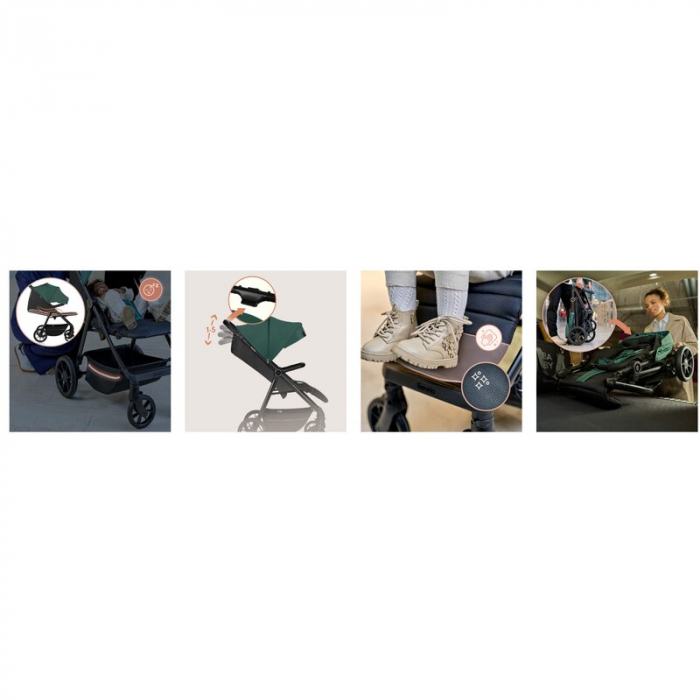 Carucior sport, Lionelo, Mira, Maner reglabil in 5 pozitii, Spatar si suport de picioare reglabile, Plasa de tantari si suport biberon incluse, Pana la 22 kg, 6 luni+, Conform cu EN1888-1, EN1888-2, T [30]