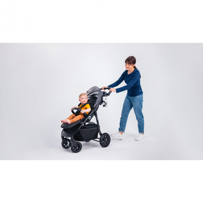 Carucior sport, Lionelo, Natt, De la nastere, Cu accesorii si capotina XXL reglabila, 0 - 22 kg, Conform cu standardele europene de securitate EN1888-1, EN1888-2, Verde [32]