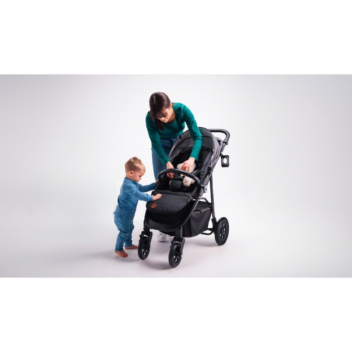 Carucior sport, Lionelo, Natt, De la nastere, Cu accesorii si capotina XXL reglabila, 0 - 22 kg, Conform cu standardele europene de securitate EN1888-1, EN1888-2, Verde [35]