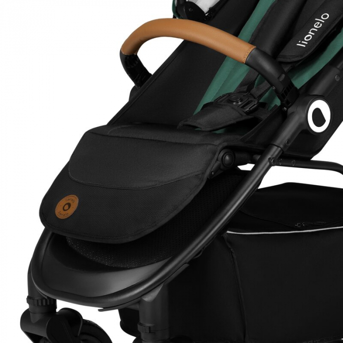 Carucior sport, Lionelo, Natt, De la nastere, Cu accesorii si capotina XXL reglabila, 0 - 22 kg, Conform cu standardele europene de securitate EN1888-1, EN1888-2, Verde [6]