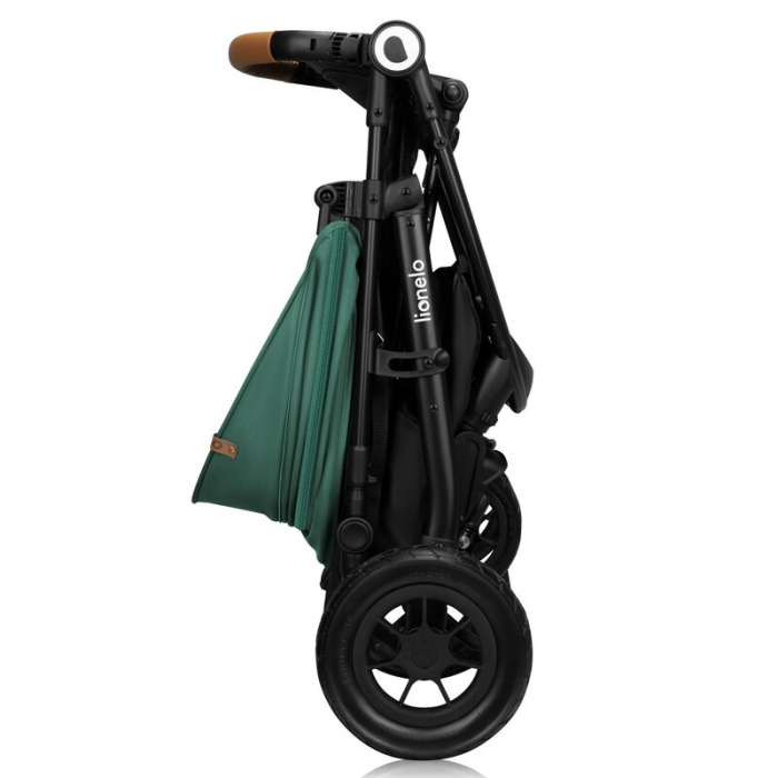 Carucior sport, Lionelo, Natt, De la nastere, Cu accesorii si capotina XXL reglabila, 0 - 22 kg, Conform cu standardele europene de securitate EN1888-1, EN1888-2, Verde [17]