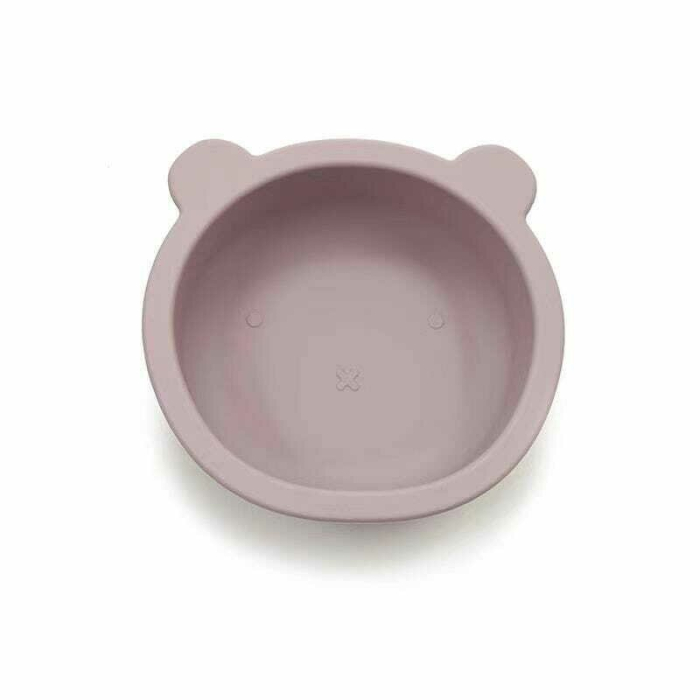 Castron cu urechi de ursulet, Bocioland, Cu ventuze, Silicon, Fara BPA, 6-36 luni, Powder Pink [1]
