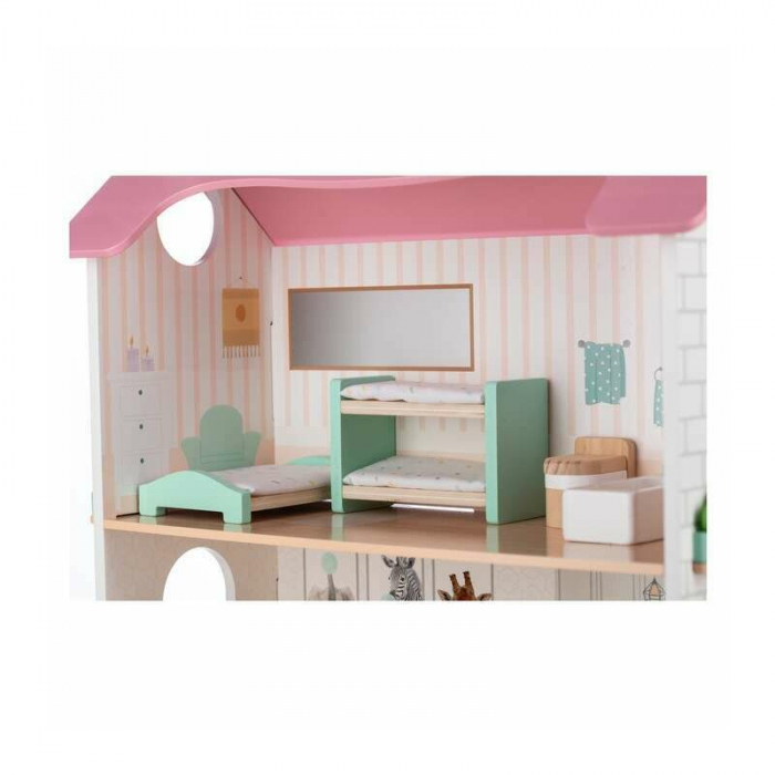 Casuta de papusi, Free2Play, Din lemn, Cu 11 piese de mobilier, Cu acces facil, 48,3 x 21 x 48 cm, 36 luni+, Multicolor [6]