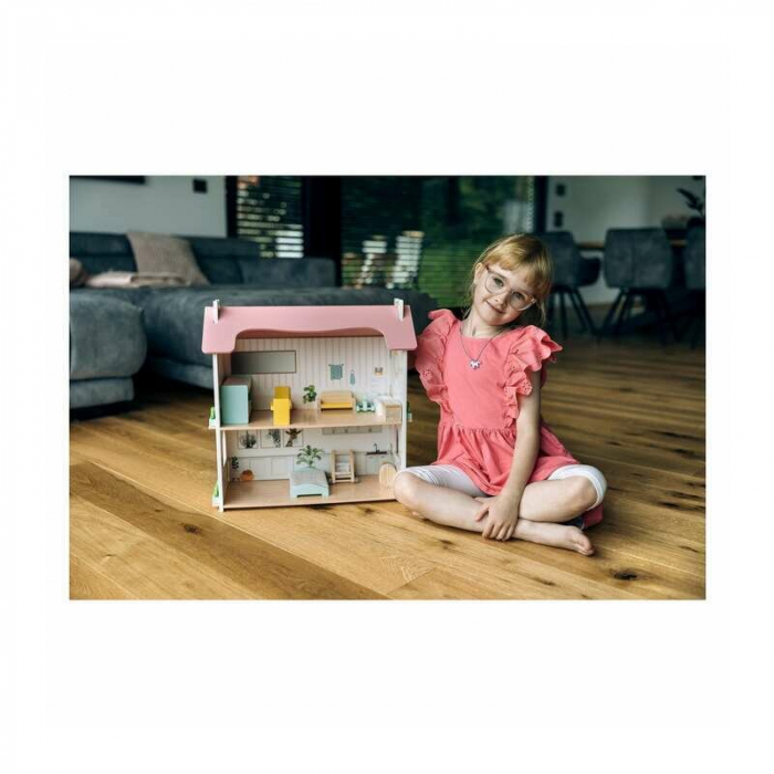 Casuta de papusi, Free2Play, Din lemn, Cu 11 piese de mobilier, Cu acces facil, 48,3 x 21 x 48 cm, 36 luni+, Multicolor [8]