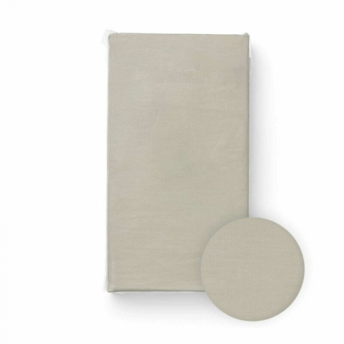 Cearceaf cu elastic, Bocioland, Pentru patut, Din 100% bumbac jersey, 120x60 cm, 0 luni+, Beige [1]