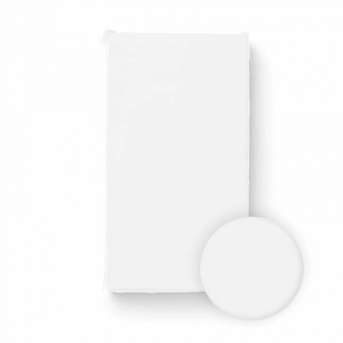 Cearceaf cu elastic, Bocioland, Pentru patut, Din 100% bumbac jersey, 120x60 cm, 0 luni+, White [1]