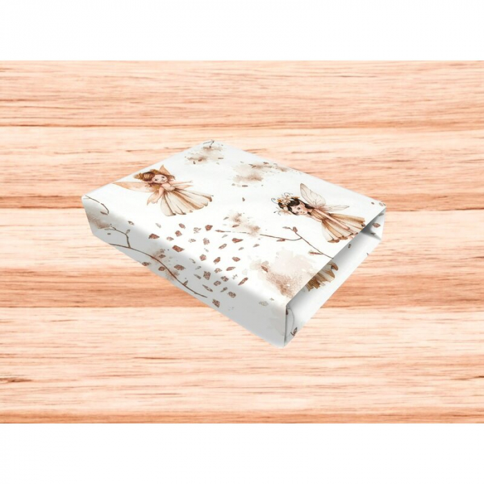 Cearceaf cu elastic, MimiNu, Pentru pat 160x80 cm, Din bumbac certificat Oeko Tex Standard 100, Fairy [3]