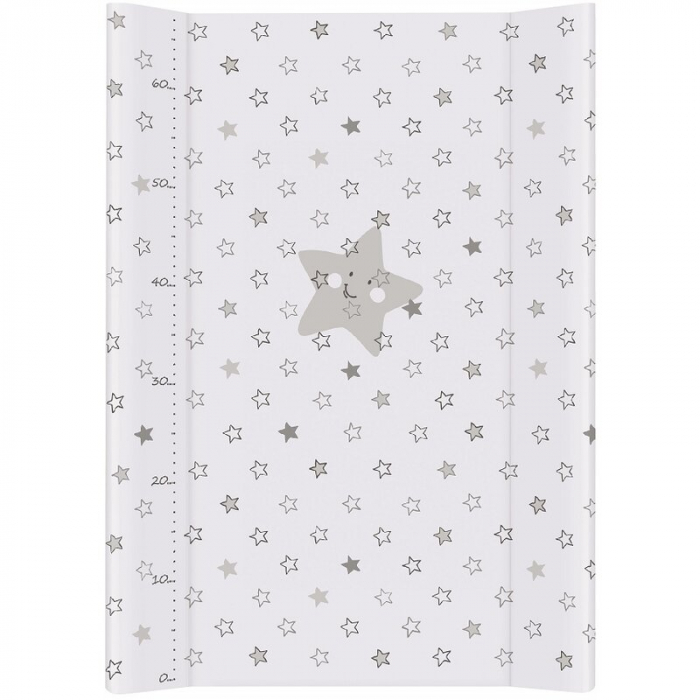 Ceba Baby - Saltea de infasat, Cu Intaritura, 70x50 cm, Happy Stars Grey [1]