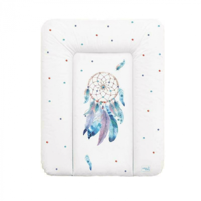 Ceba Baby - Saltea de infasat moale Dream Catcher, Fara ftalati, 70 x 50 cm, Alb/Albastru [1]