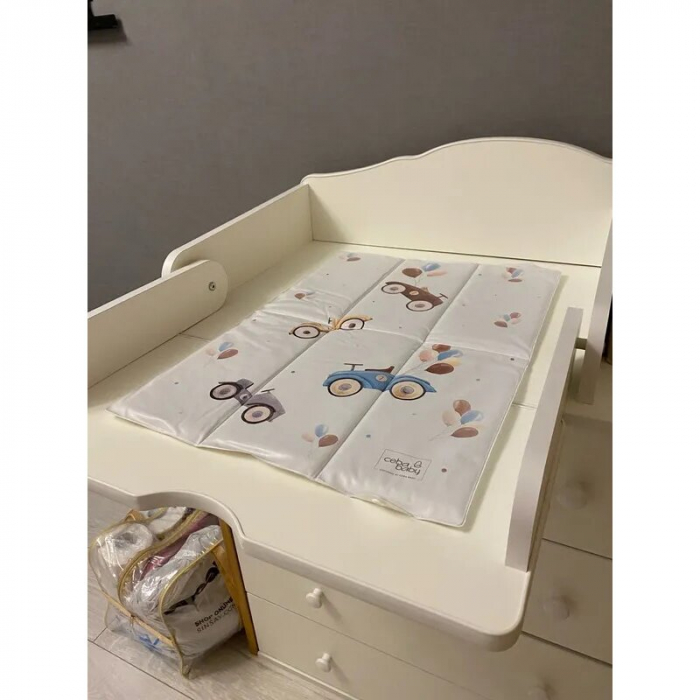Ceba Baby - Saltea de infasat, Pliabila, 60 x 40 cm, Lolly Polly Peacock [2]