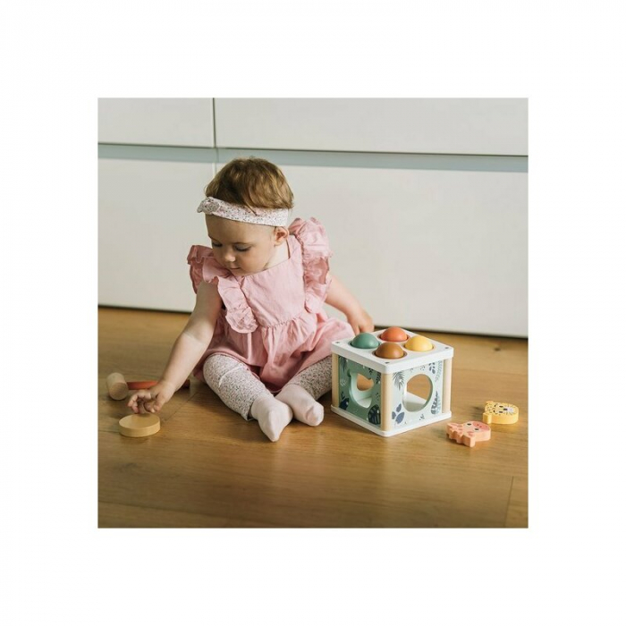 Centru de activitati, Free2Play, Cu figurine, Cu ciocanel, Din lemn, Conform cu standardul european de securitate EN71/123, 15 x 15 x 12 cm, 12 luni+, Multicolor [9]