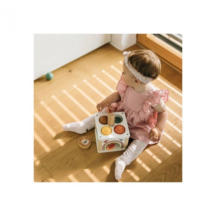 Centru de activitati, Free2Play, Cu figurine, Cu ciocanel, Din lemn, Conform cu standardul european de securitate EN71/123, 15 x 15 x 12 cm, 12 luni+, Multicolor [10]