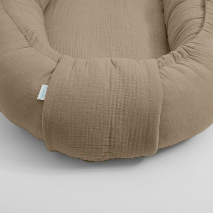 Cosulet bebelus Baby Nest 80 x 50 cm, Din muselina, New Baby, Beige [4]