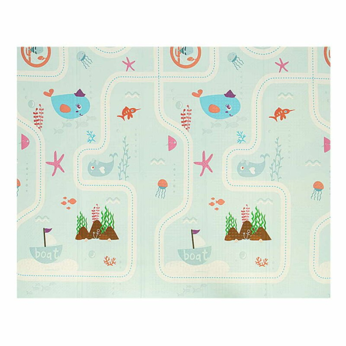 Covoras de joaca, Bocioland, Water City, Pliabil, Protectie impotriva loviturilor, Dimensiune mare, 180 x 150 cm, Cu Imprimeu pe ambele parti, Potrivit pentru utlizare atat in interior, cat si in exte [3]