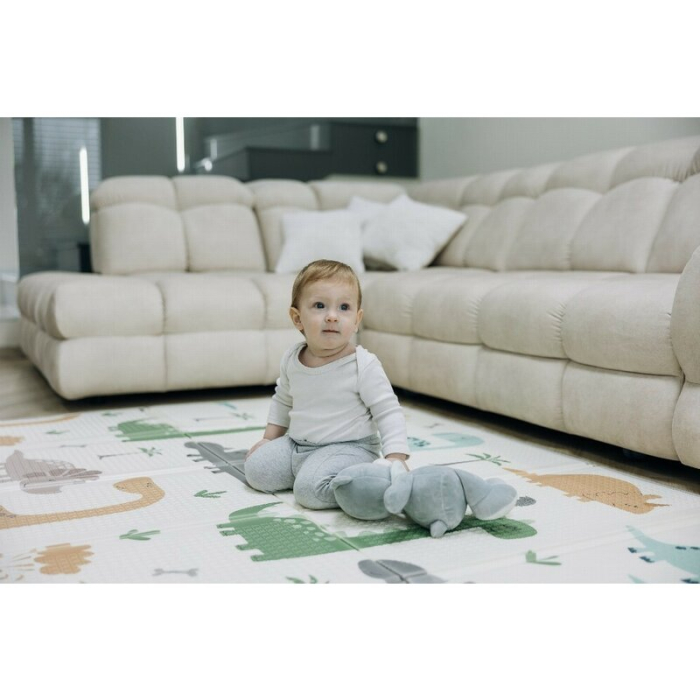 Covoras de joaca, FreeON, Magic Dino, Cu doua fete, Pliabil, Protectie impotriva loviturilor, 200 x 150 cm, Cu Imprimeu pe ambele parti, 0 luni+, Multicolor [7]