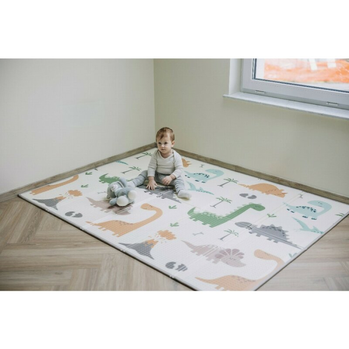 Covoras de joaca, FreeON, Magic Dino, Cu doua fete, Pliabil, Protectie impotriva loviturilor, 200 x 150 cm, Cu Imprimeu pe ambele parti, 0 luni+, Multicolor [11]