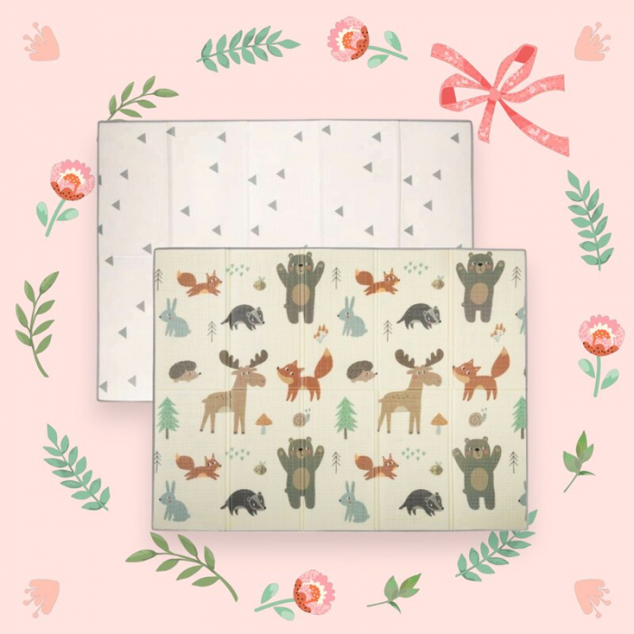 Covoras de joaca, FreeON, Magic Friends, Cu doua fete, Pliabil, Protectie impotriva loviturilor, 200 x 150 cm, Cu Imprimeu pe ambele parti, 0 luni+, Multicolor [2]