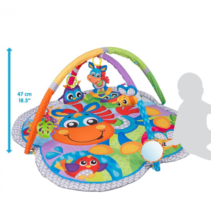 Covoras educational, Playgro, Pentru copii, Interactiv, Multifunctional, Pentru activitati fizice, Cu elemente detasabile, 0 luni+, Clip Clop Musical Activity Gym [8]