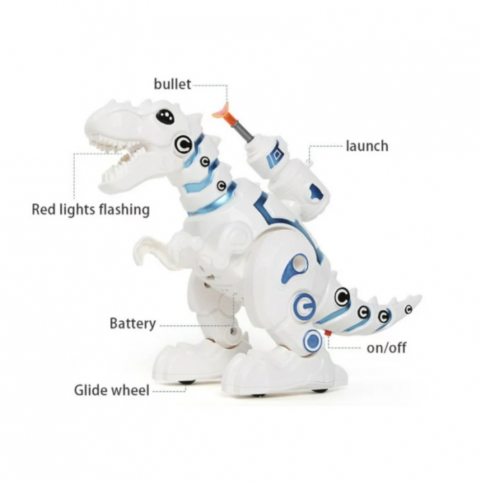 Dinozaur T-Rex electric, cu aruncator de sageti, lumini si sunete [4]