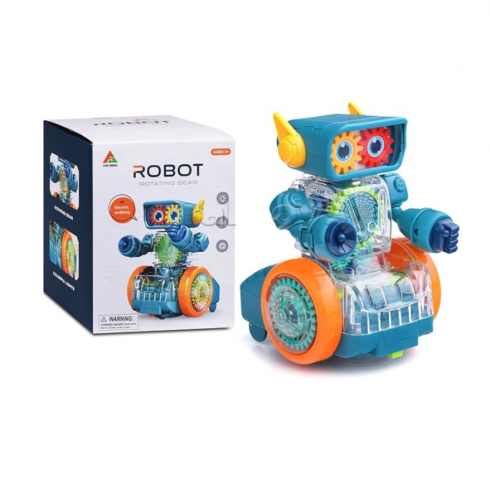Robot transparent rotativ cu lumini si sunete [3]