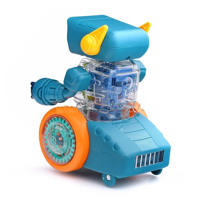 Robot transparent rotativ cu lumini si sunete [2]