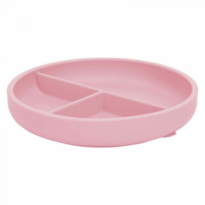 Farfurie compartimentata, FreeON, Rotunda, Cu ventuza si 3 compartimente, Silicon, Fara BPA, Diametru 18 cm, Inaltime 4 cm, 6-36 luni, Green [1]