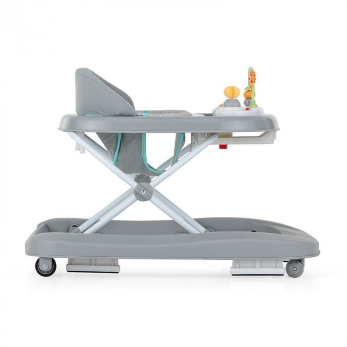 Feedo - Premergator, Pliabil, Cu panou de joaca inclus, Cu inaltime reglabila in 3 pozitii, Cu sistem de franare, Dezvolta abilitatile motorii si senzoriale, Greutate maxima suportata 12 kg, 6 luni+,  [2]