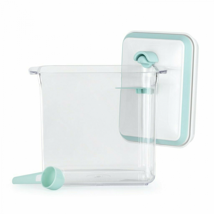 Feedo - Recipient depozitare lapte praf, 1700 ml, Capac etans, Din plastic, Fara BPA, Turcoaz [4]