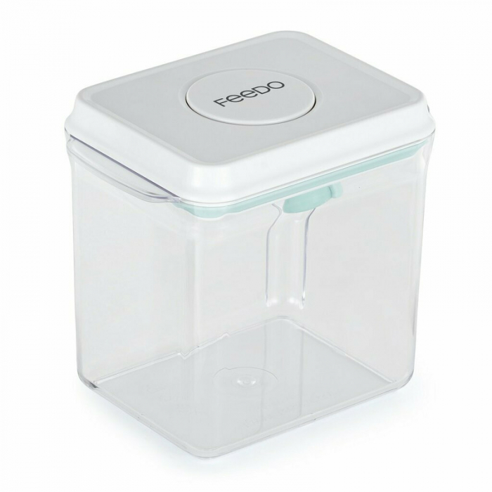 Feedo - Recipient depozitare lapte praf, 1700 ml, Capac etans, Din plastic, Fara BPA, Turcoaz [3]