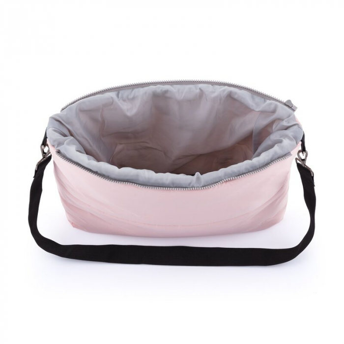 Feedo - Sac de iarna, Multifunctional, Poate fi utilizat ca geanta prin desfacerea fermoarului, Atasabil la carucior, Lana, 110 cm, 0-3 ani, Roz [4]