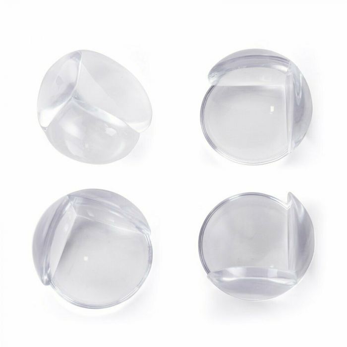 Feedo - Set protectii pentru colturi ascutite, Usor de instalat, 3.6 x 3.6 x 2.7 cm, 4 bucati, Transparent [1]