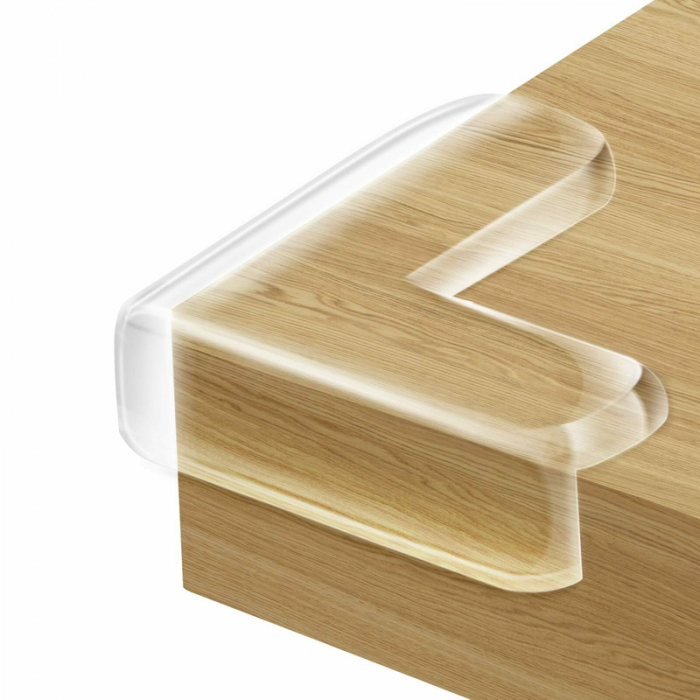 Feedo - Set protectii pentru colturi ascutite, Usor de instalat, 4 x 4 x 1.5 cm, 4 bucati, Transparent [2]