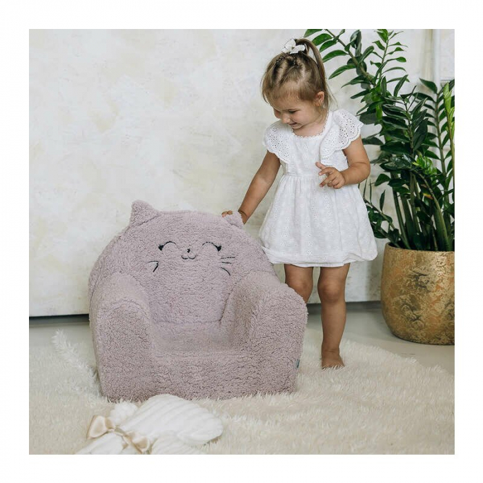 Fotoliu din burete, Bubaba, Cozy Kitty, Pentru copii, 9 luni-5 ani, Pink [2]