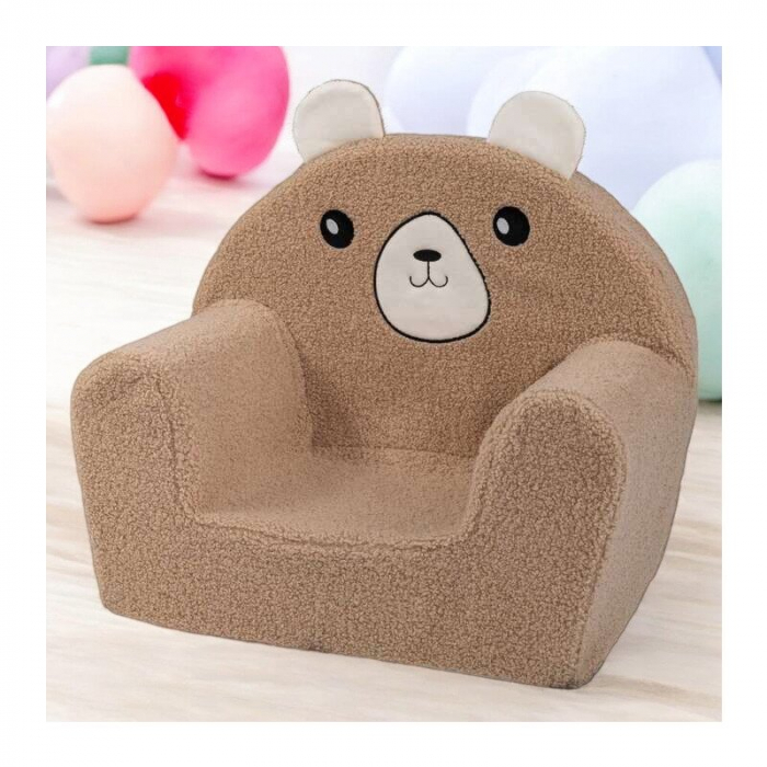 Fotoliu din burete, Bubaba, Cozy Teddy, Pentru copii, 9 luni-5 ani, Brown [3]