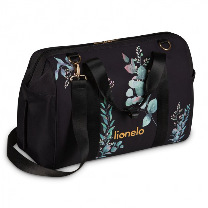 Geanta pentru mamici, Lionelo, Ida, Golden Moments, Editie limitata, Cu multiple compartimente, Negru [6]