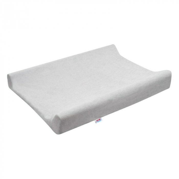 Husa, New Baby, Pentru saltea de infasat, 50x70 cm, Cu banda elastica, Bumbac terry, Grey [1]